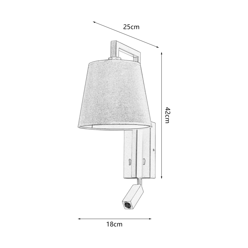 Brilagi - LED Nástěnná lampa RAYAS 1xE14/40W/230V + LED/3W černá
