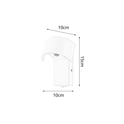 Brilagi - LED Nástěnná lampa VASTO LED/3W/230V černá
