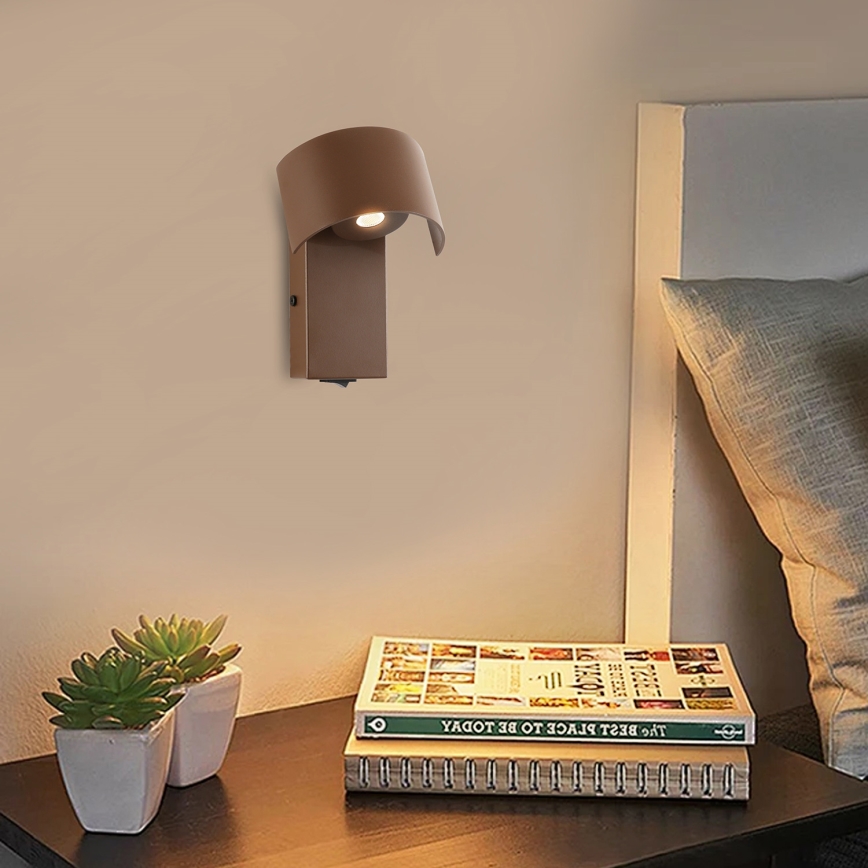Brilagi - LED Nástěnná lampa VASTO LED/3W/230V hnědá