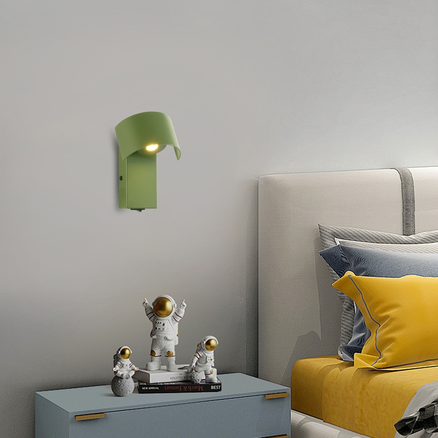 Brilagi - LED Nástěnná lampa VASTO LED/3W/230V zelená