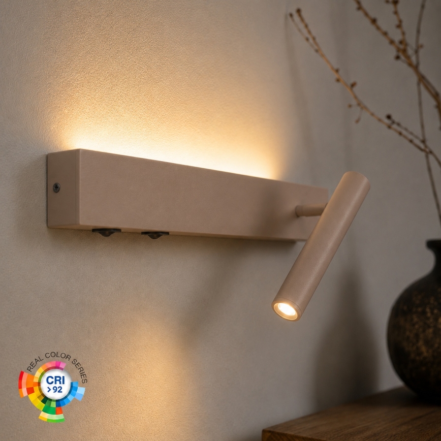 Brilagi - LED Nástěnné bodové svítidlo ARLIX LED/3W/230V + LED/7W béžová CRI 90