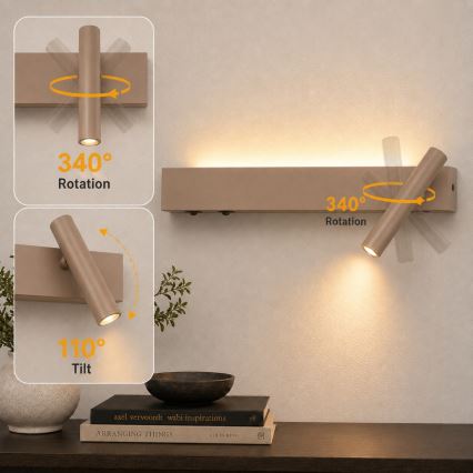 Brilagi - LED Nástěnné bodové svítidlo ARLIX LED/3W/230V + LED/7W béžová CRI 90