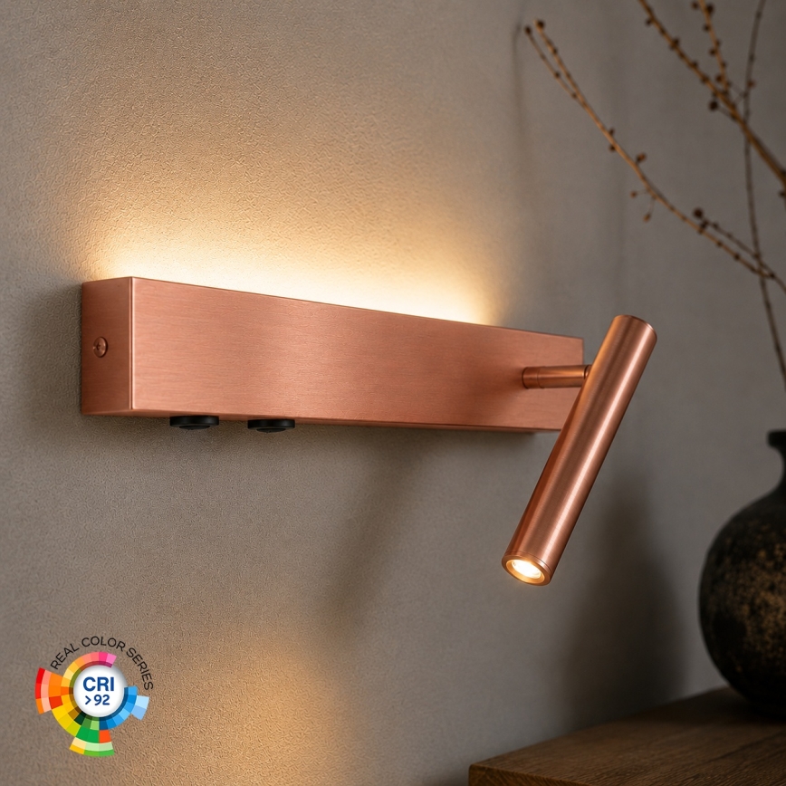 Brilagi - LED Nástěnné bodové svítidlo ARLIX LED/3W/230V + LED/7W bronzová CRI 90