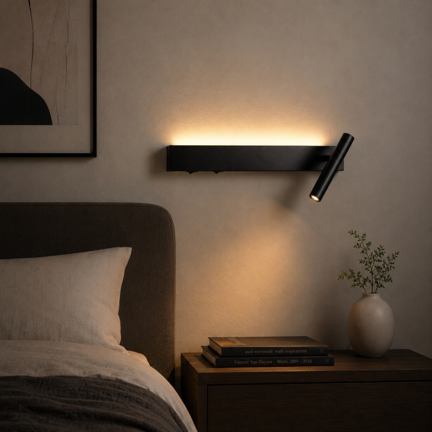 Brilagi - LED Nástěnné bodové svítidlo ARLIX LED/3W/230V + LED/7W černá CRI 90
