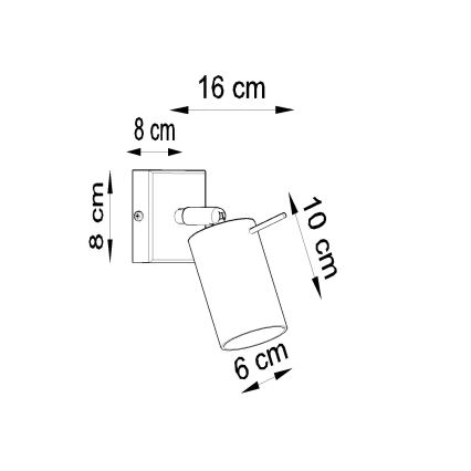 Brilagi -  LED Nástěnné bodové svítidlo ASMUS 1xGU10/7W/230V černá