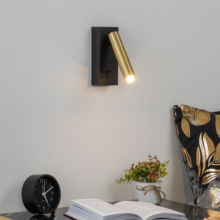 Brilagi - LED Nástěnné bodové svítidlo MAYA 1xG9/7W/230V černá/zlatá