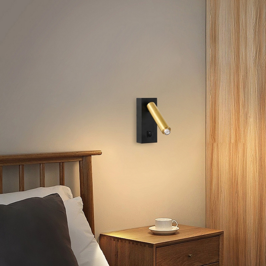 Brilagi - LED Nástěnné bodové svítidlo MAYA 1xG9/7W/230V černá/zlatá
