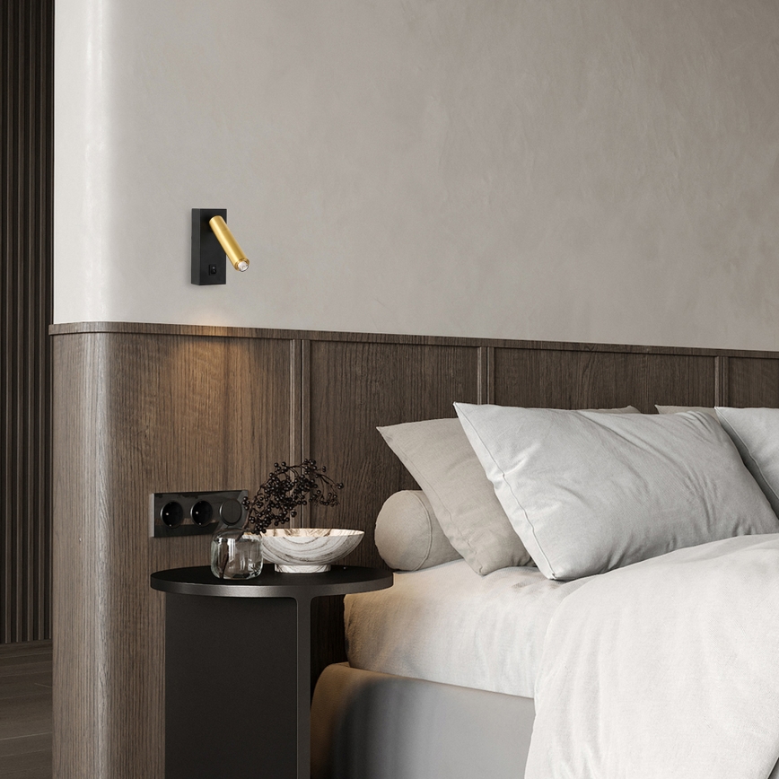 Brilagi - LED Nástěnné bodové svítidlo MAYA 1xG9/7W/230V černá/zlatá