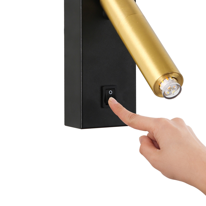Brilagi - LED Nástěnné bodové svítidlo MAYA 1xG9/7W/230V černá/zlatá