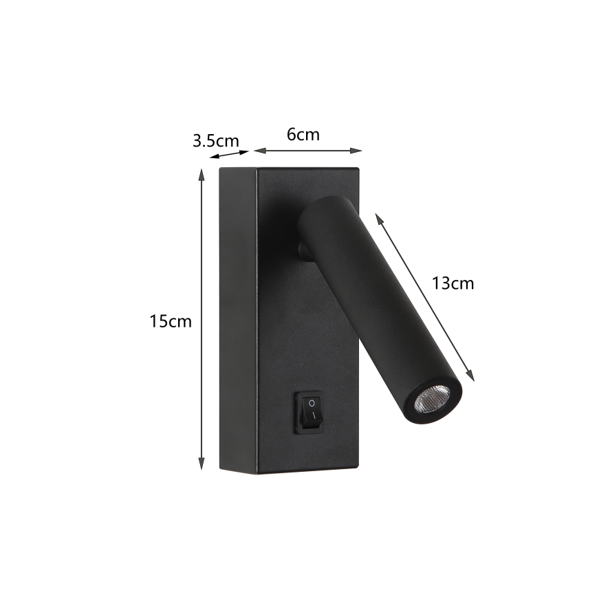 Brilagi - LED Nástěnné bodové svítidlo MAYA LED/3W/230V 4000K černá