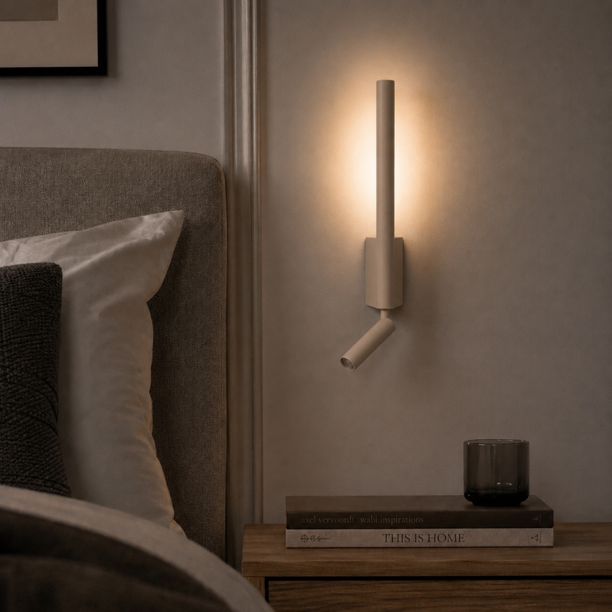 Brilagi - LED Nástěnné bodové svítidlo VIXON LED/3W/230V + LED/5W béžová CRI 90