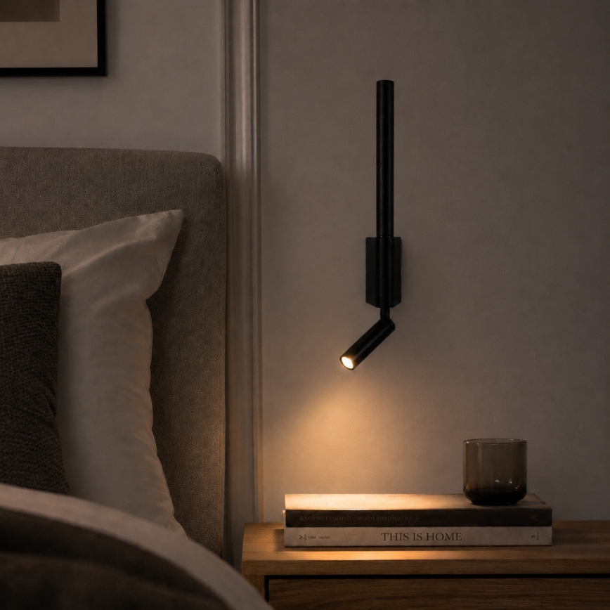 Brilagi - LED Nástěnné bodové svítidlo VIXON LED/3W/230V + LED/5W černá CRI 90