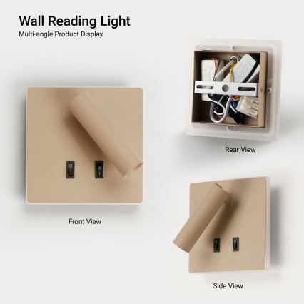 BRILAGI - LED Nástěnné bodové svítidlo ZAYA DOUBLE LED/8W/230V + LED/3W béžová