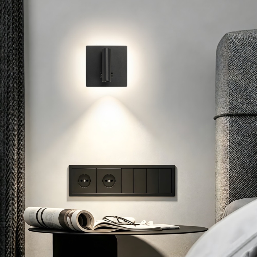 BRILAGI - LED Nástěnné bodové svítidlo ZAYA DOUBLE LED/8W/230V + LED/3W černá