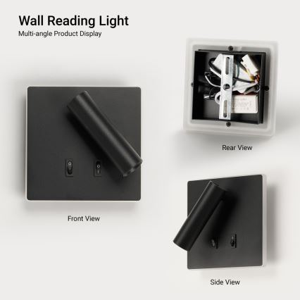 BRILAGI - LED Nástěnné bodové svítidlo ZAYA DOUBLE LED/8W/230V + LED/3W černá