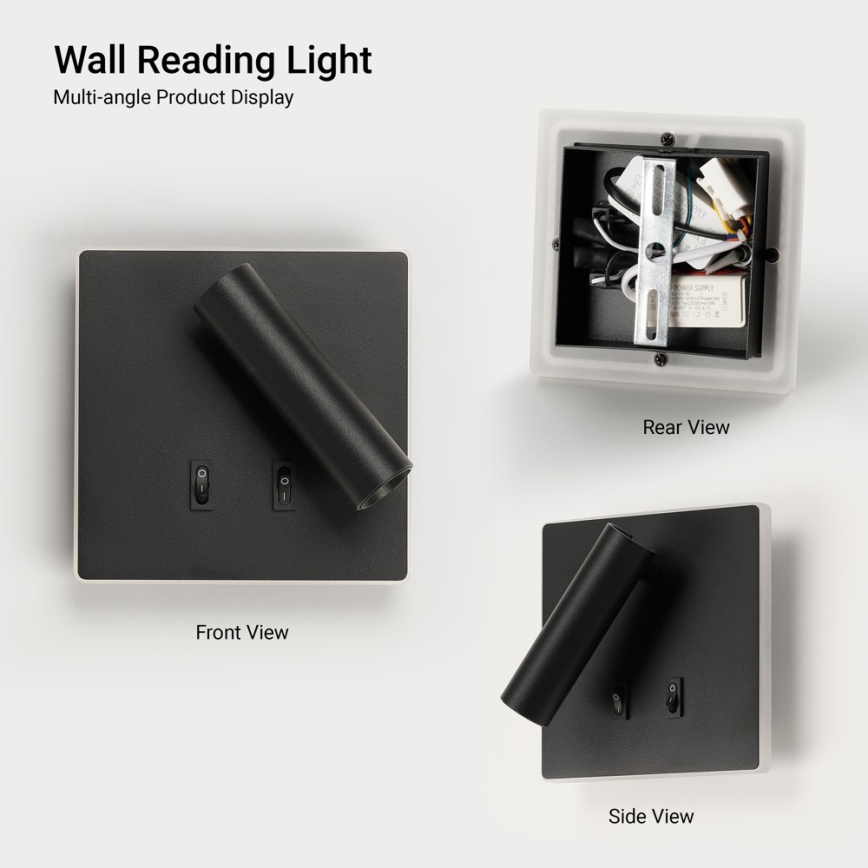 BRILAGI - LED Nástěnné bodové svítidlo ZAYA DOUBLE LED/8W/230V + LED/3W černá