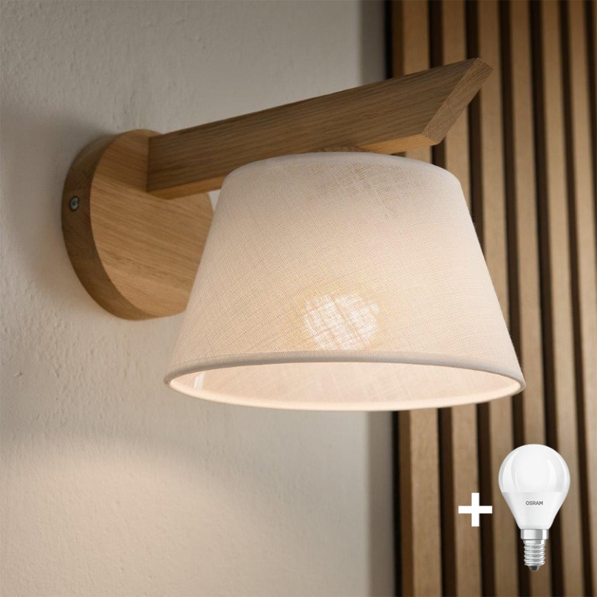 Brilagi - LED  Nástěnné svítidlo ANTHONY 1xE14/40W/230V dub/bílá