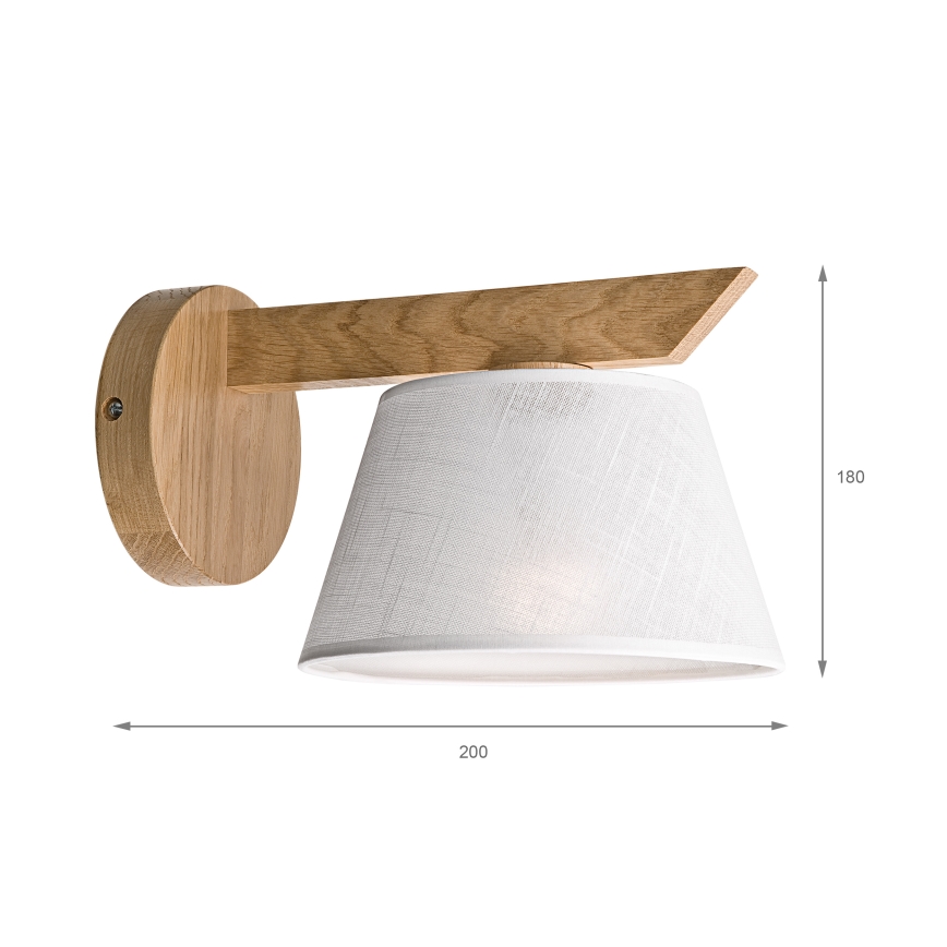 Brilagi - LED  Nástěnné svítidlo ANTHONY 1xE14/40W/230V dub/bílá