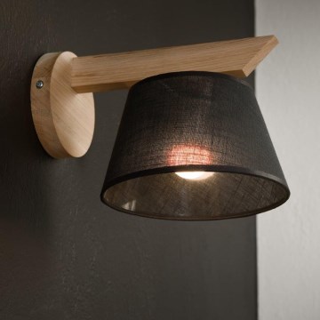 Brilagi - LED  Nástěnné svítidlo ANTHONY 1xE14/40W/230V dub/černá