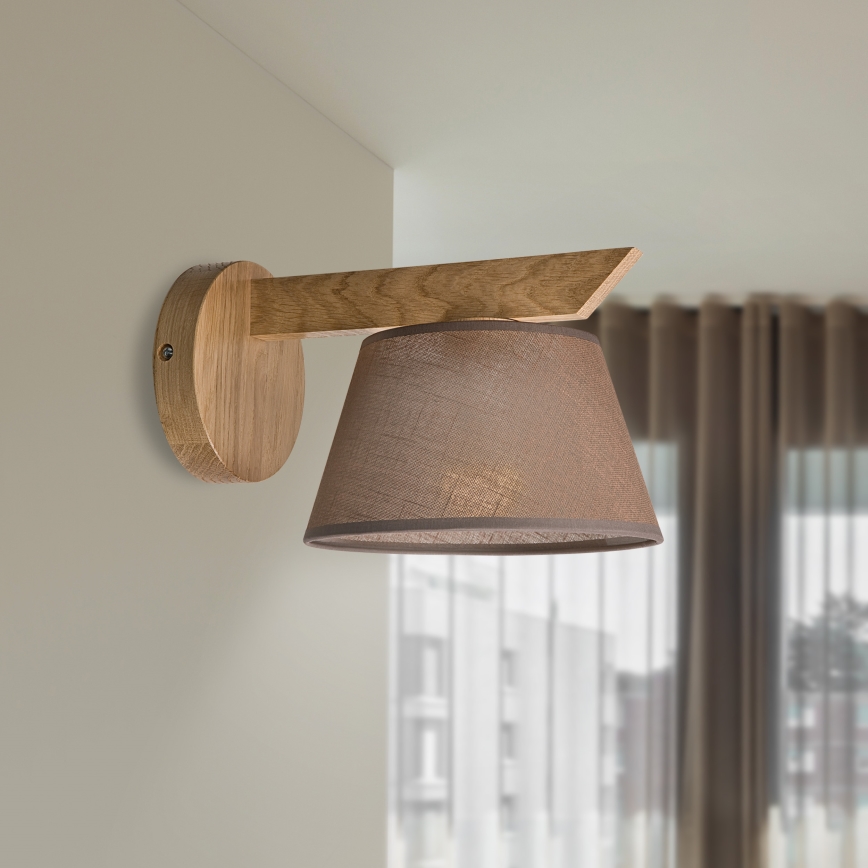 Brilagi - LED  Nástěnné svítidlo ANTHONY 1xE14/40W/230V dub/hnědá