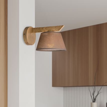 Brilagi - LED  Nástěnné svítidlo ANTHONY 1xE14/40W/230V dub/hnědá