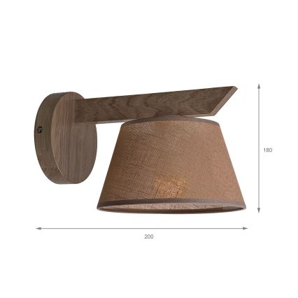Brilagi - LED  Nástěnné svítidlo ANTHONY 1xE14/40W/230V dub ořech/hnědá