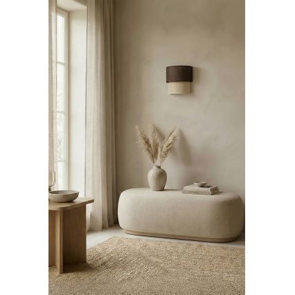 Brilagi - LED Nástěnné svítidlo BOHO ECO 1xE27/10W/230V hnědá/krémová