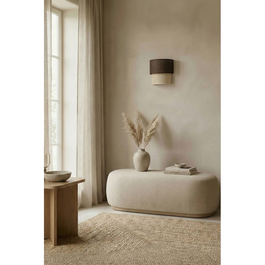 Brilagi - LED Nástěnné svítidlo BOHO ECO 1xE27/10W/230V hnědá/krémová