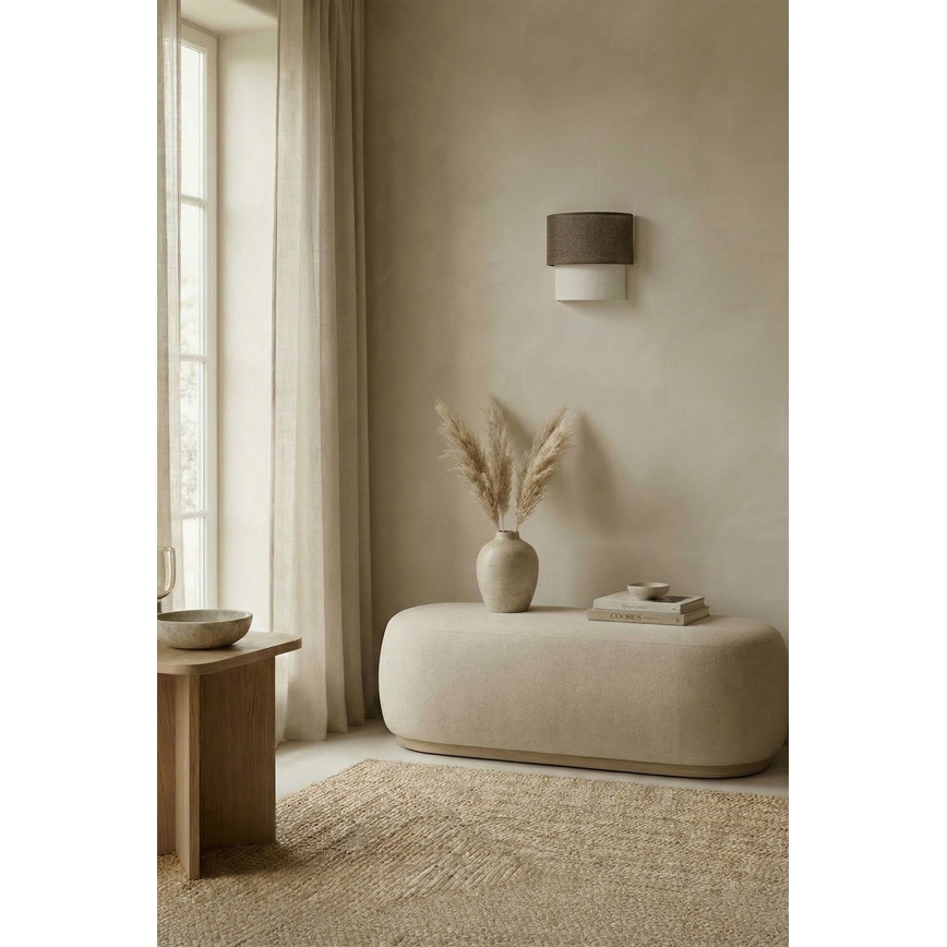 Brilagi - LED Nástěnné svítidlo BOHO ECO 1xE27/10W/230V hnědá/krémová