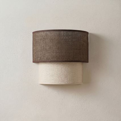 Brilagi - LED Nástěnné svítidlo BOHO ECO 1xE27/10W/230V hnědá/krémová