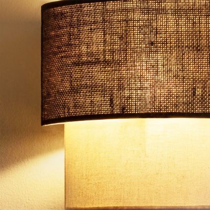 Brilagi - LED Nástěnné svítidlo BOHO ECO 1xE27/10W/230V hnědá/krémová