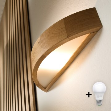 Brilagi - LED Nástěnné svítidlo CARVALHO 1xE27/15W/230V dub