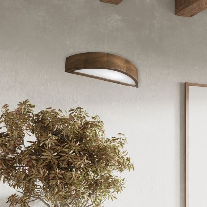 Brilagi - LED Nástěnné svítidlo CARVALHO 1xE27/15W/230V dub ořech