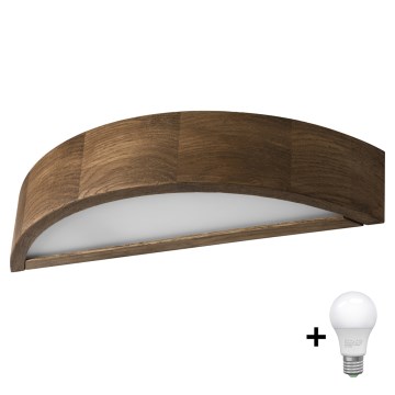 Brilagi - LED Nástěnné svítidlo CARVALHO 1xE27/60W/230V dub ořech