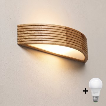 Brilagi - LED Nástěnné svítidlo CARVALHO MODERN 3xE27/60W/230V dub