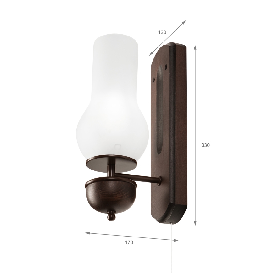 Brilagi - LED Nástěnné svítidlo COTTAGE 1xE14/40W/230V buk/bílá