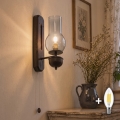BRILAGI - LED Nástěnné svítidlo COTTAGE 1xE14/40W/230V buk/kouřová šedá