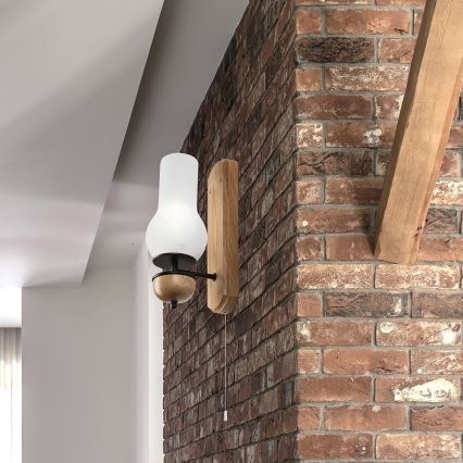 Brilagi - LED Nástěnné svítidlo COTTAGE 1xE14/40W/230V dub/bílá