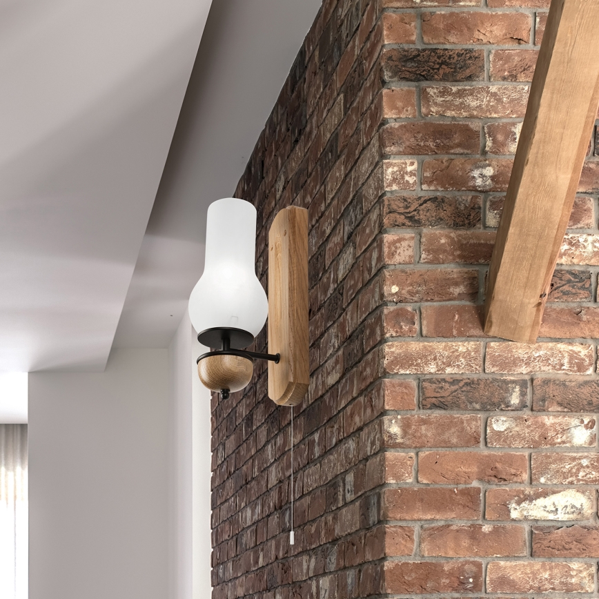 Brilagi - LED Nástěnné svítidlo COTTAGE 1xE14/40W/230V dub/bílá