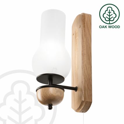 Brilagi - LED Nástěnné svítidlo COTTAGE 1xE14/40W/230V dub/bílá