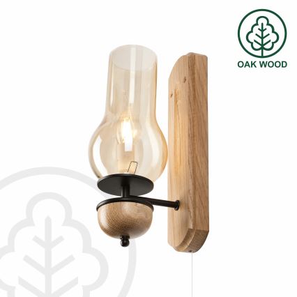 Brilagi - LED Nástěnné svítidlo COTTAGE 1xE14/40W/230V dub/hnědá