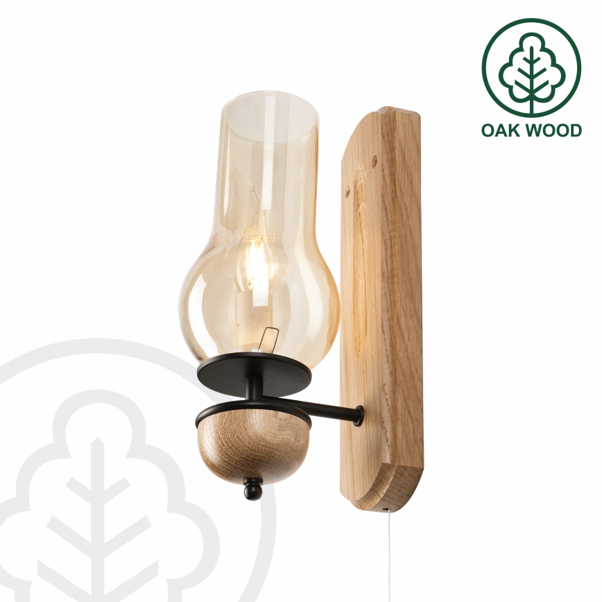 Brilagi - LED Nástěnné svítidlo COTTAGE 1xE14/40W/230V dub/hnědá