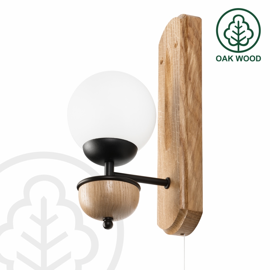 Brilagi - LED Nástěnné svítidlo COTTAGE 1xG9/40W/230V dub/bílá