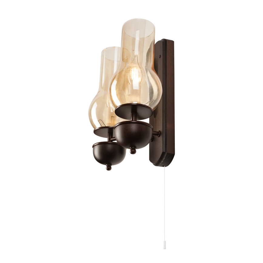 Brilagi - LED Nástěnné svítidlo COTTAGE 2xE14/40W/230V buk/hnědá