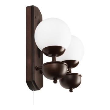 Brilagi - LED Nástěnné svítidlo COTTAGE 2xG9/40W/230V buk/bílá
