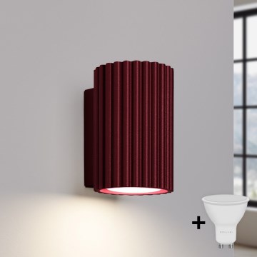 Brilagi - LED Nástěnné svítidlo CRESTO 1xGU10/10W/230V 10 cm burgundy