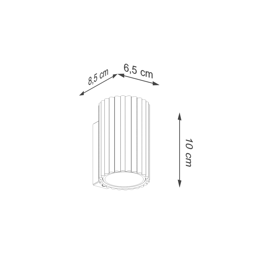 Brilagi - LED Nástěnné svítidlo CRESTO 1xGU10/10W/230V 10 cm burgundy