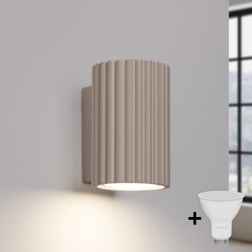 Brilagi - LED Nástěnné svítidlo CRESTO 1xGU10/10W/230V 10 cm taupe