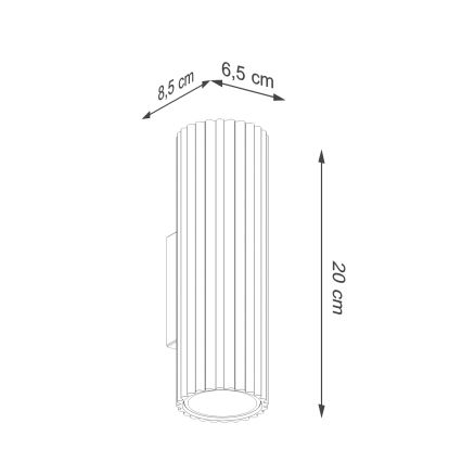 Brilagi - LED Nástěnné svítidlo CRESTO 2xGU10/10W/230V 20 cm burgundy