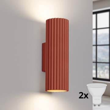 BRILAGI - LED Nástěnné svítidlo CRESTO 2xGU10/10W/230V 20 cm oranžová